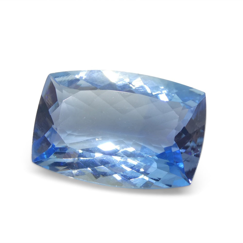 10ct Cushion Blue Aquamarine GIA Certified, Santa Maria - Skyjems Wholesale Gemstones