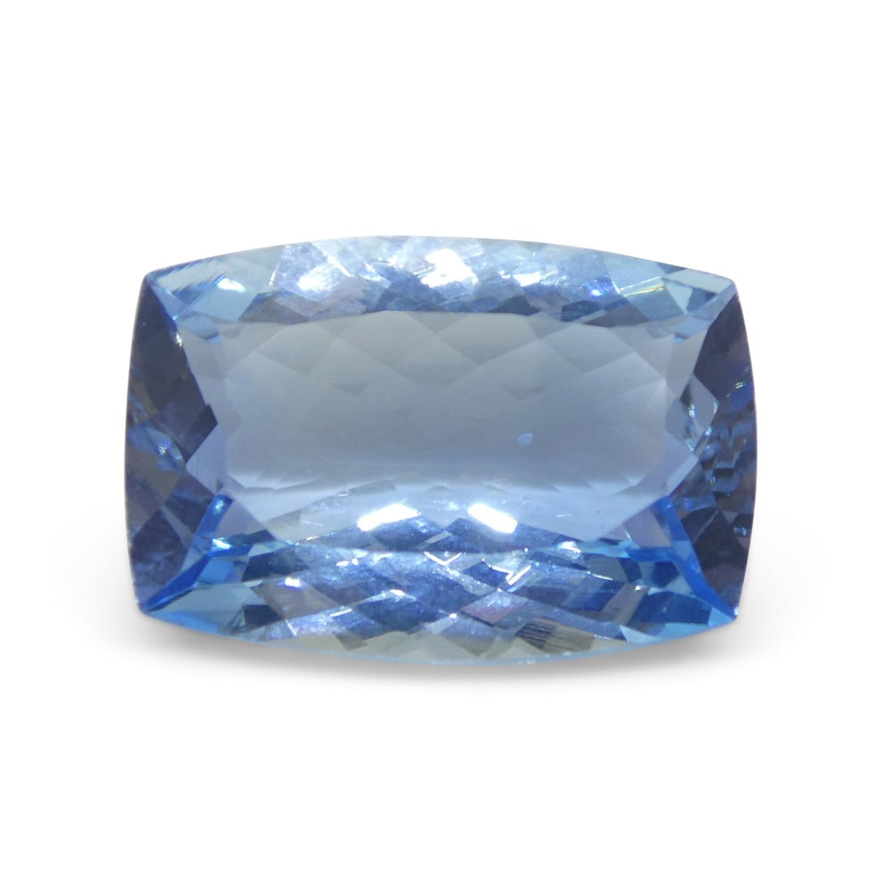 10ct Cushion Blue Aquamarine GIA Certified, Santa Maria - Skyjems Wholesale Gemstones