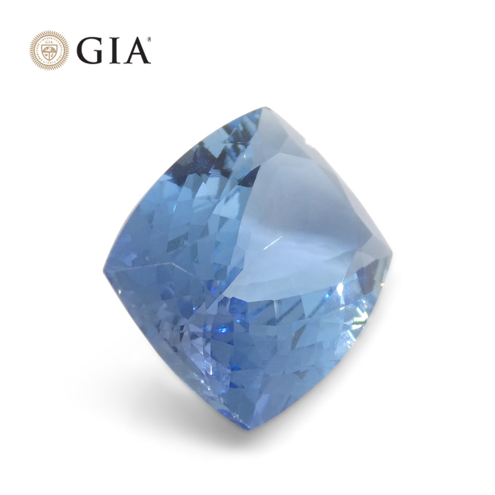 10ct Cushion Blue Aquamarine GIA Certified, Santa Maria - Skyjems Wholesale Gemstones