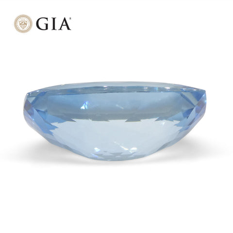 10ct Cushion Blue Aquamarine GIA Certified, Santa Maria