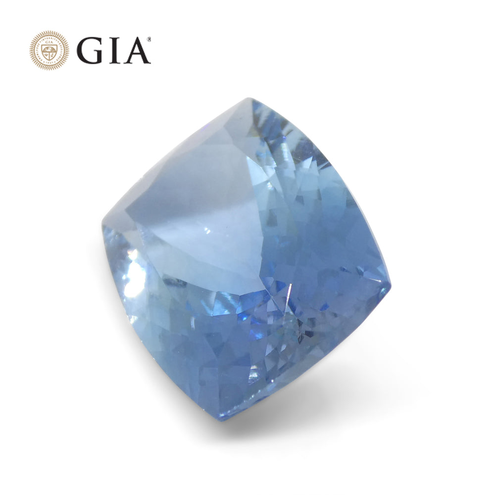 10ct Cushion Blue Aquamarine GIA Certified, Santa Maria - Skyjems Wholesale Gemstones