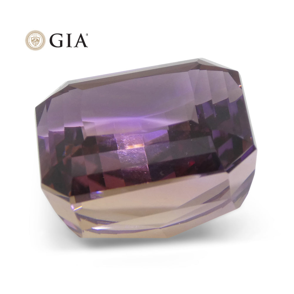 37.67ct Octagonal/Emerald Cut Purple & Yellow Ametrine GIA Certified - Skyjems Wholesale Gemstones