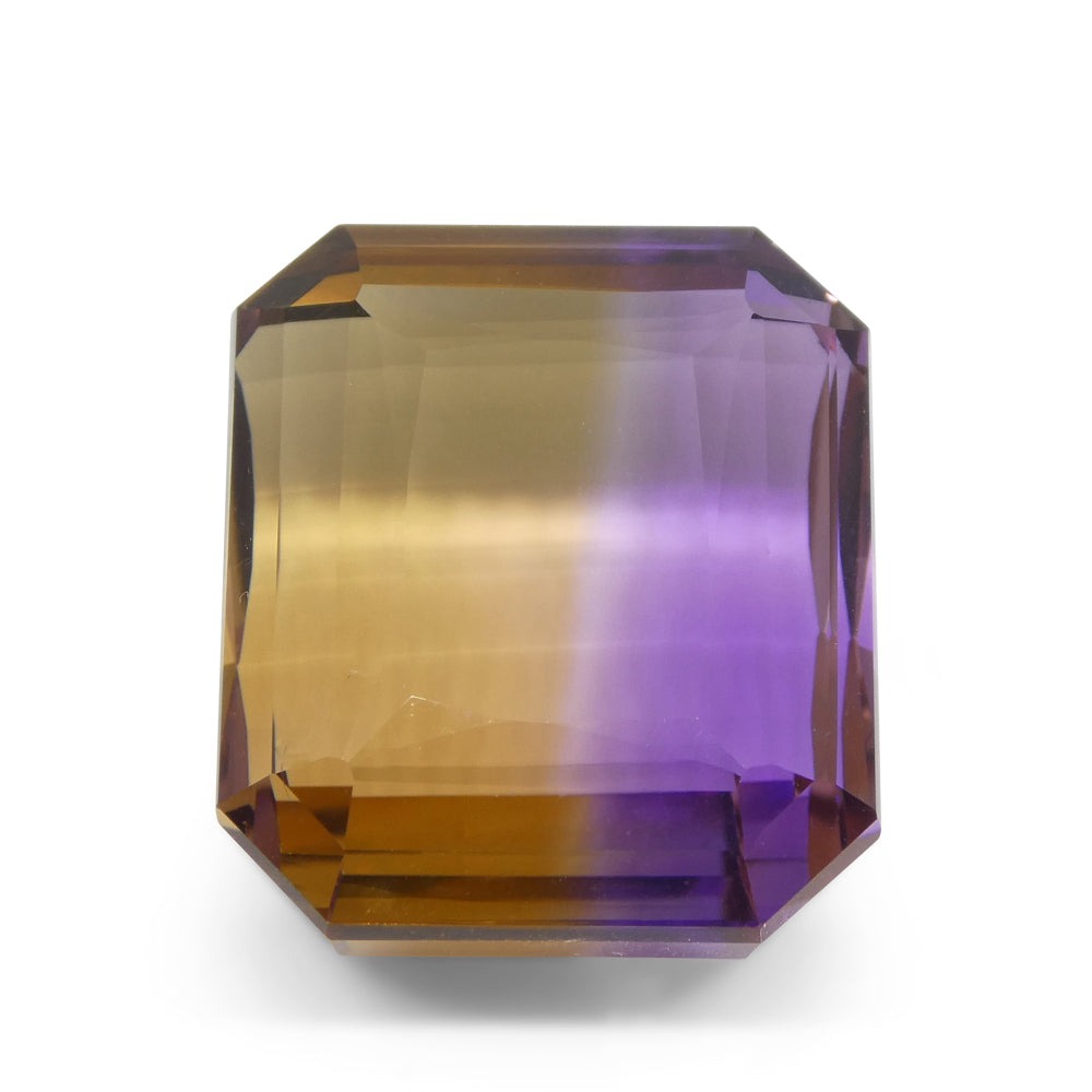 37.67ct Octagonal/Emerald Cut Purple & Yellow Ametrine GIA Certified - Skyjems Wholesale Gemstones