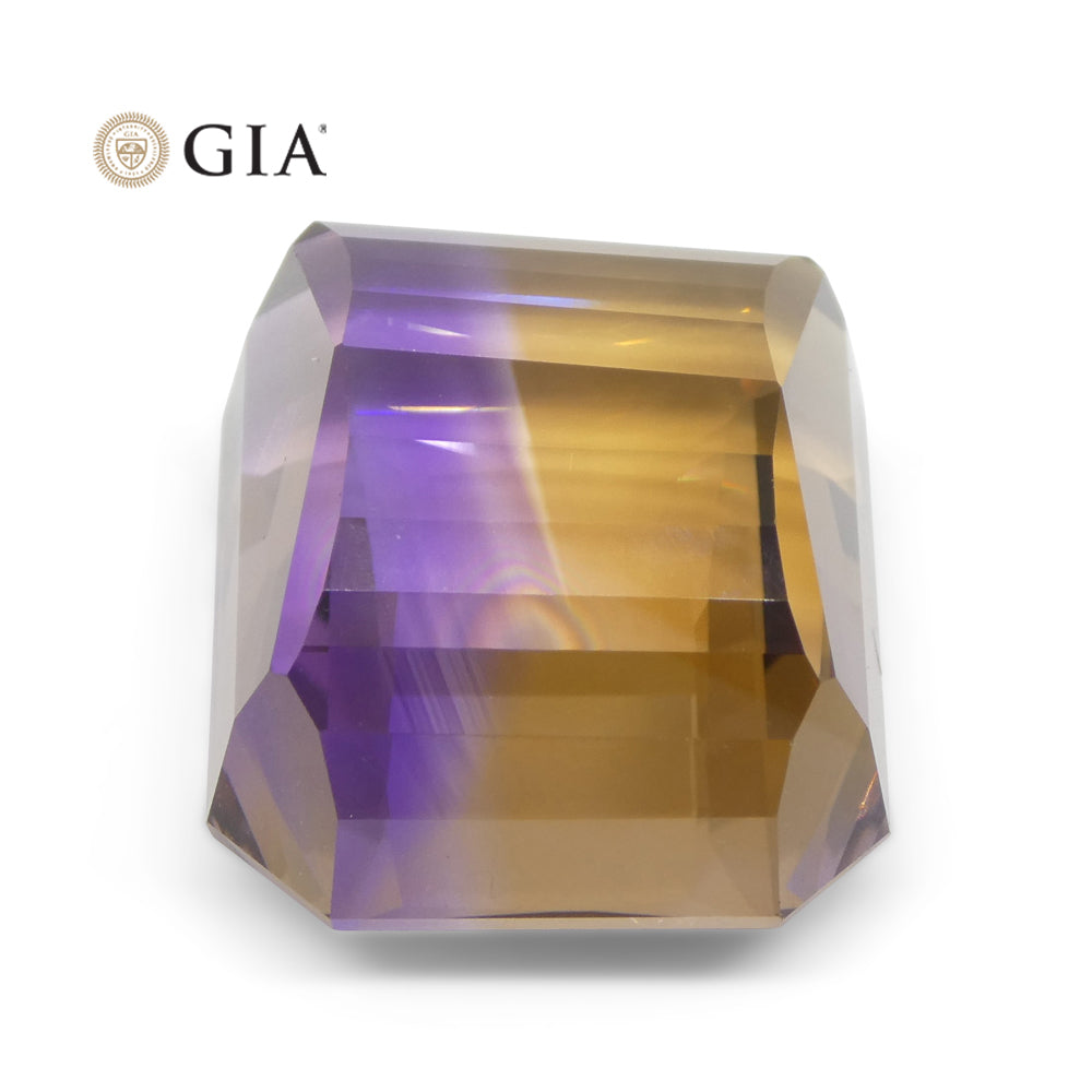 37.67ct Octagonal/Emerald Cut Purple & Yellow Ametrine GIA Certified - Skyjems Wholesale Gemstones