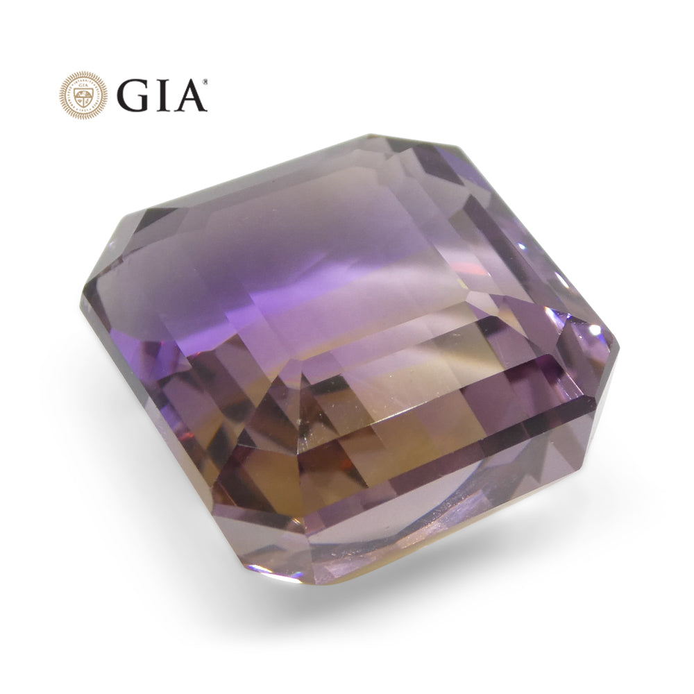 36.53ct Octagonal/Emerald Cut Purple & Yellow Ametrine GIA Certified - Skyjems Wholesale Gemstones