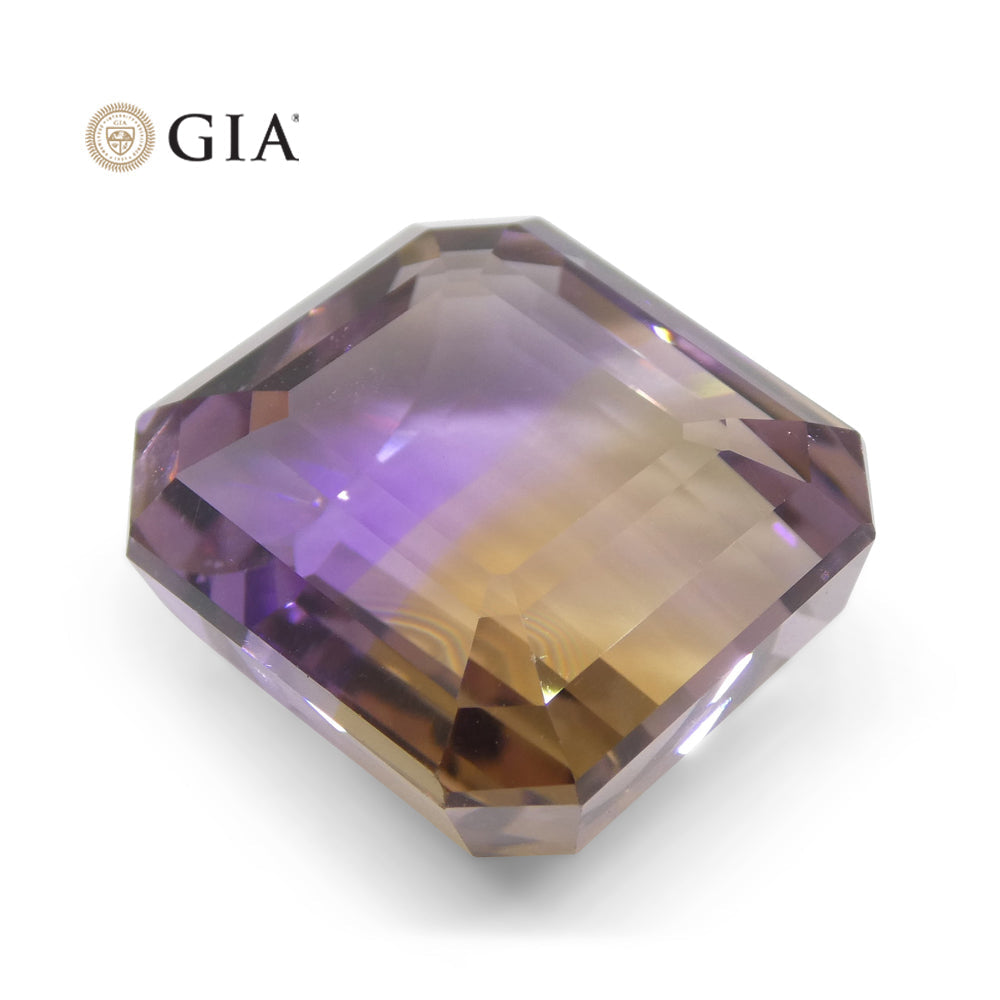 36.53ct Octagonal/Emerald Cut Purple & Yellow Ametrine GIA Certified - Skyjems Wholesale Gemstones