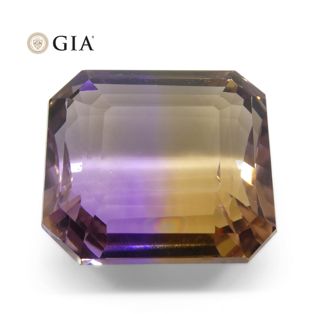 36.53ct Octagonal/Emerald Cut Purple & Yellow Ametrine GIA Certified - Skyjems Wholesale Gemstones