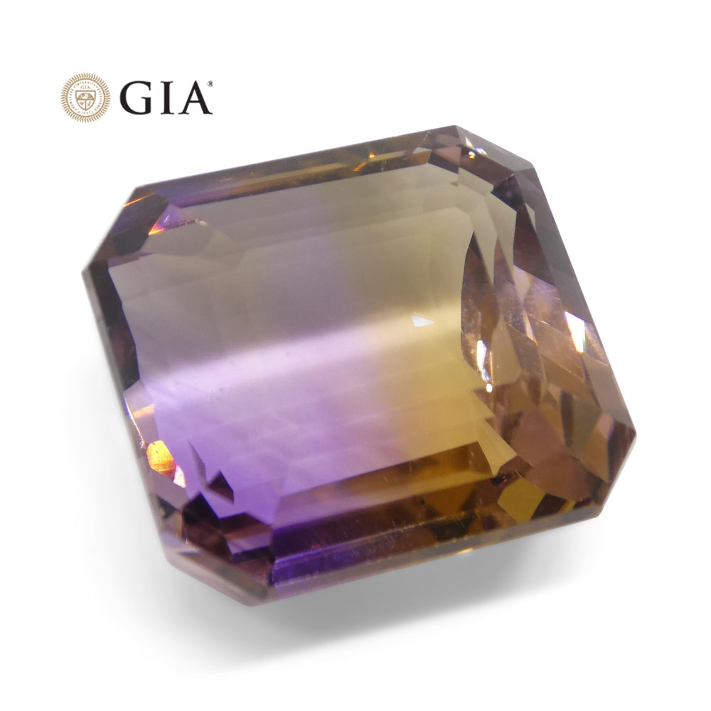 36.53ct Octagonal/Emerald Cut Purple & Yellow Ametrine GIA Certified - Skyjems Wholesale Gemstones
