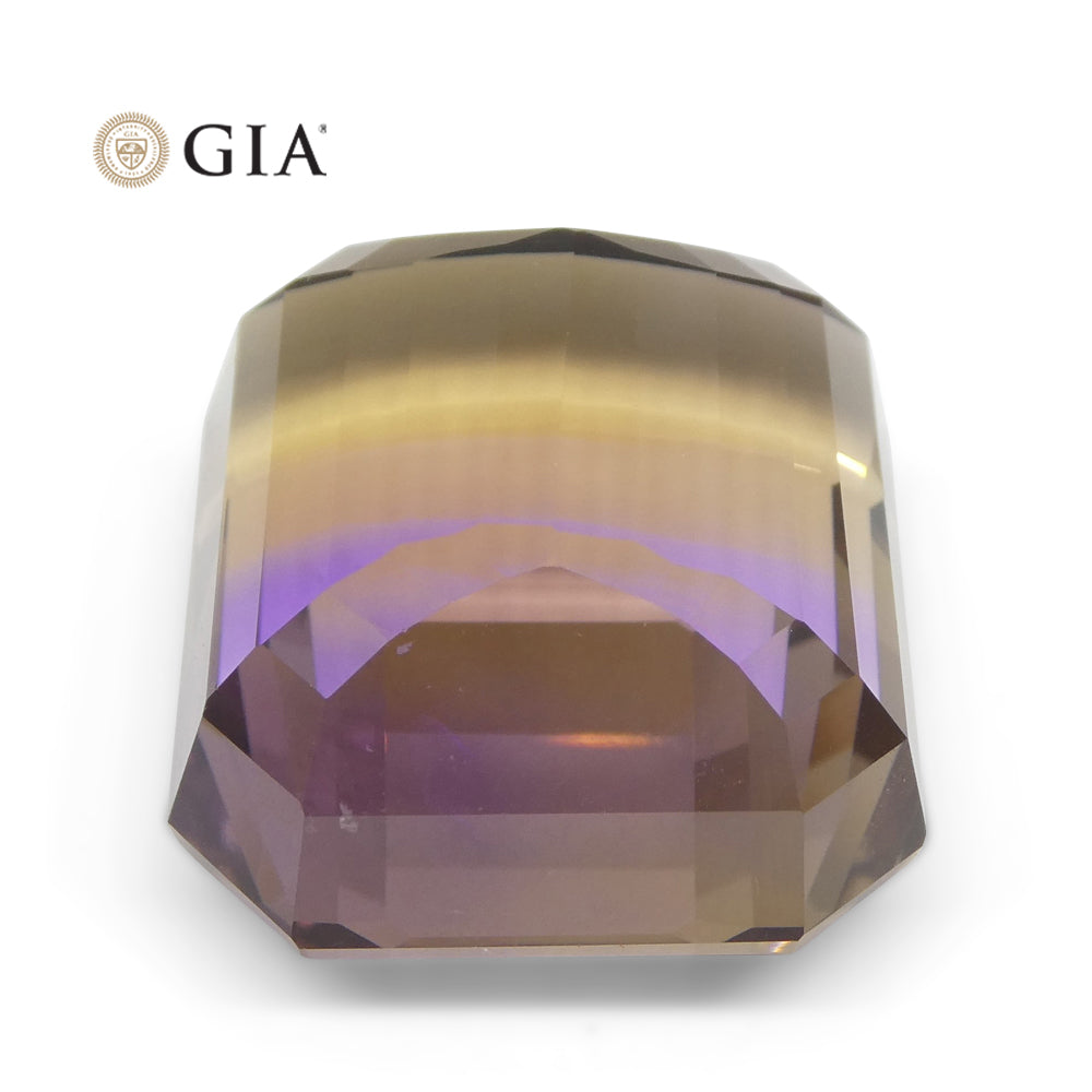 36.53ct Octagonal/Emerald Cut Purple & Yellow Ametrine GIA Certified - Skyjems Wholesale Gemstones