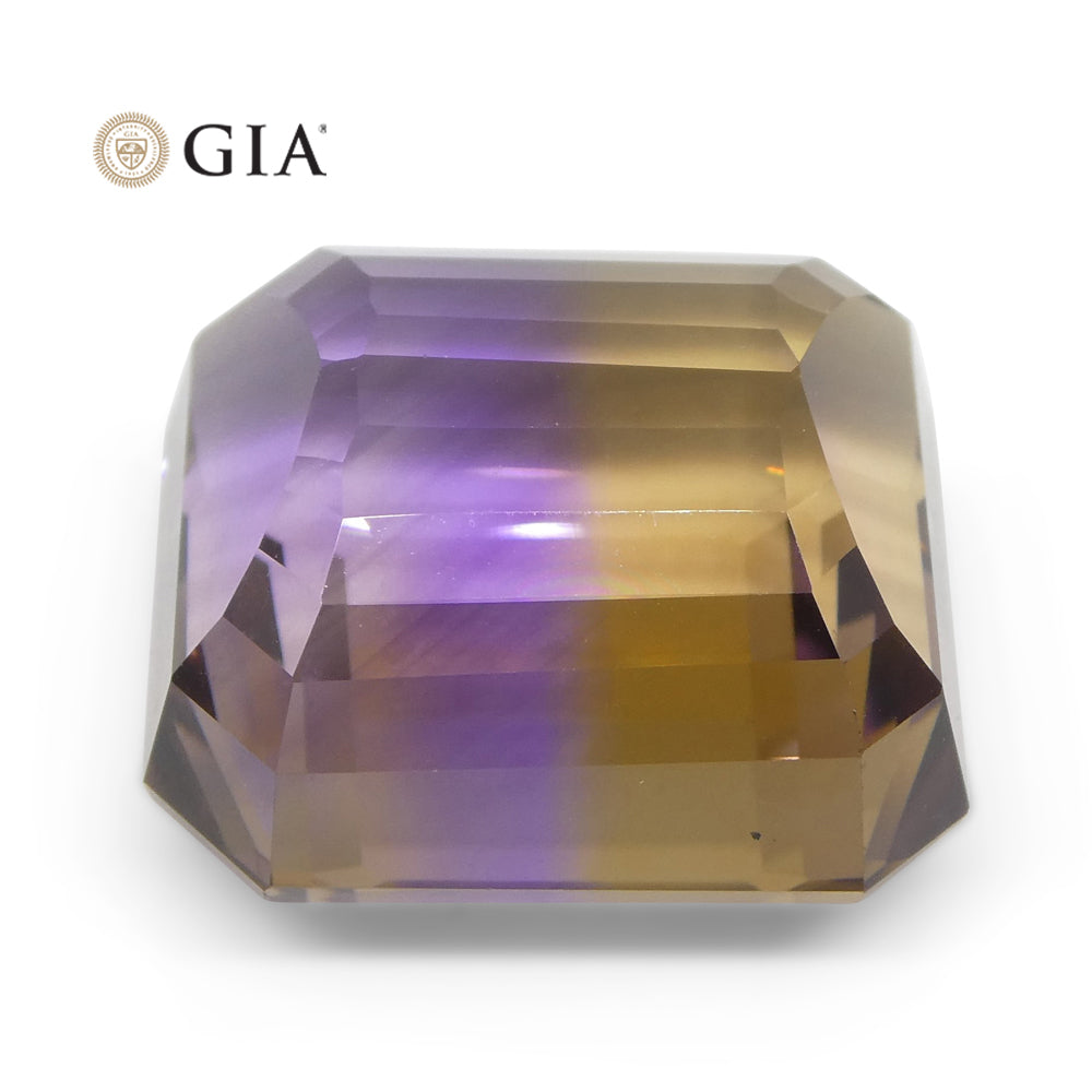 36.53ct Octagonal/Emerald Cut Purple & Yellow Ametrine GIA Certified - Skyjems Wholesale Gemstones