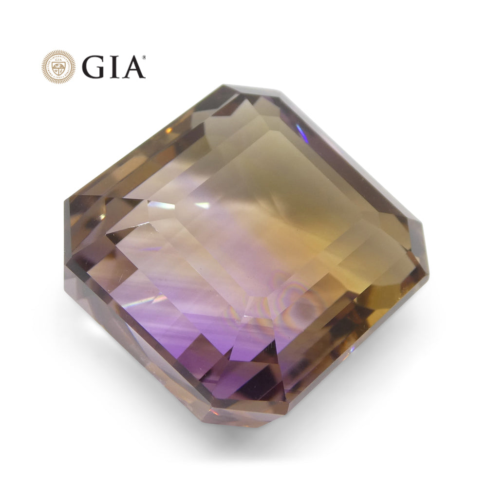 36.53ct Octagonal/Emerald Cut Purple & Yellow Ametrine GIA Certified - Skyjems Wholesale Gemstones