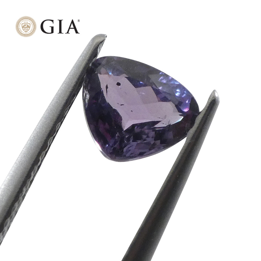 0.79ct Modified Heart Brilliant Blue-Green to Purple Alexandrite GIA Certified Brazil - Skyjems Wholesale Gemstones