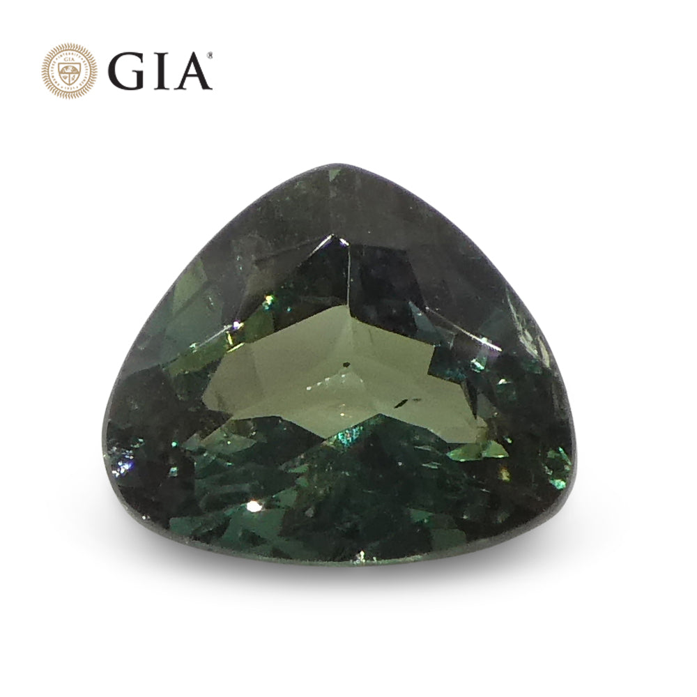 0.79ct Modified Heart Brilliant Blue-Green to Purple Alexandrite GIA Certified Brazil - Skyjems Wholesale Gemstones