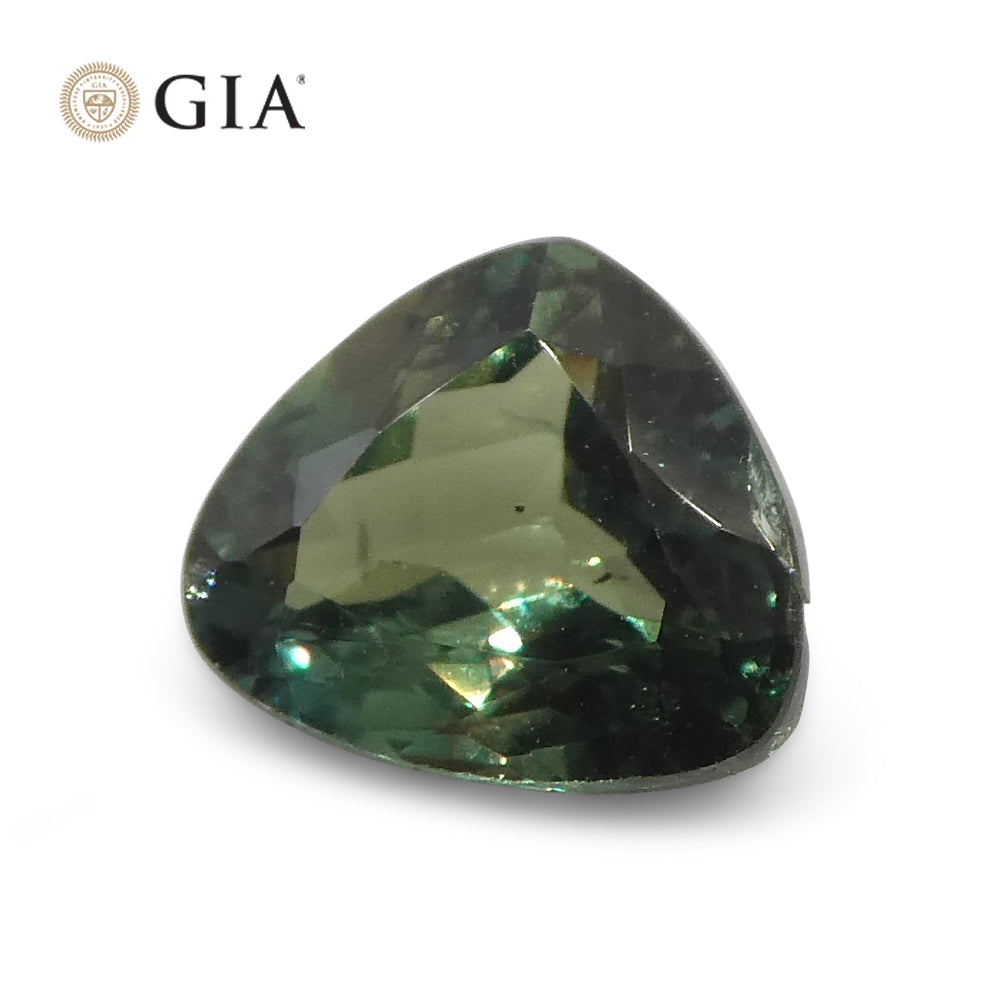 0.79ct Modified Heart Brilliant Blue-Green to Purple Alexandrite GIA Certified Brazil - Skyjems Wholesale Gemstones