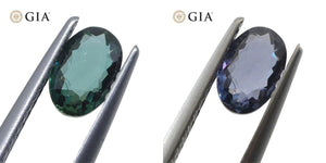 0.75ct Oval Blue-Green to Purple Alexandrite GIA Certified India - Skyjems Wholesale Gemstones