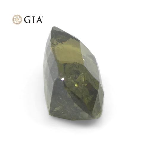 1.6ct Cushion Yellowish Green to Gray-Purple Alexandrite GIA Certified Unheated