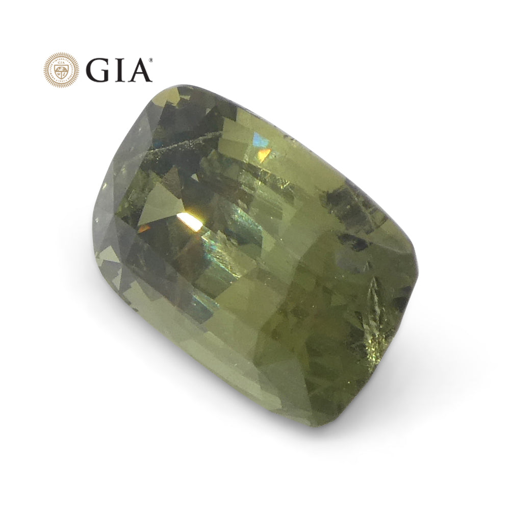 1.6ct Cushion Yellowish Green to Gray-Purple Alexandrite GIA Certified Unheated - Skyjems Wholesale Gemstones