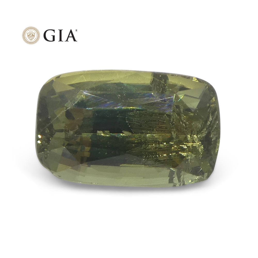 1.6ct Cushion Yellowish Green to Gray-Purple Alexandrite GIA Certified Unheated - Skyjems Wholesale Gemstones