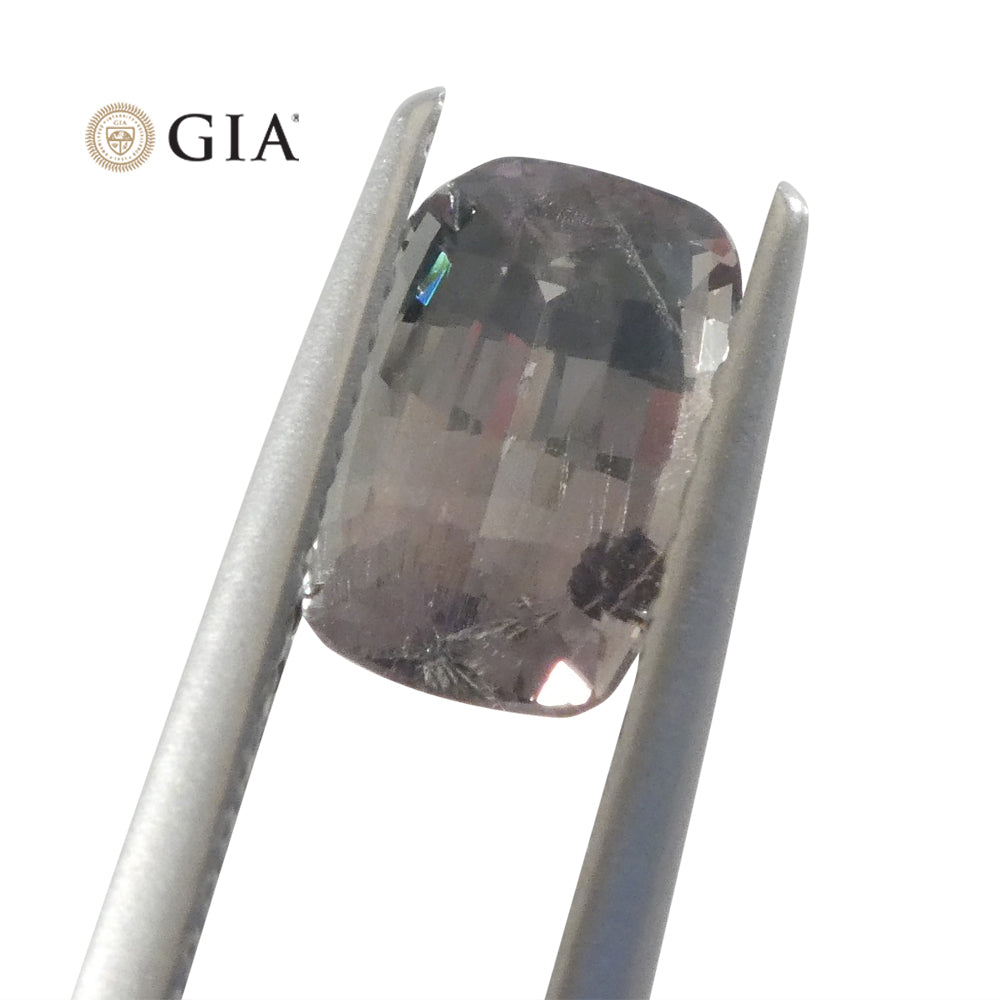 1.6ct Cushion Yellowish Green to Gray-Purple Alexandrite GIA Certified Unheated - Skyjems Wholesale Gemstones