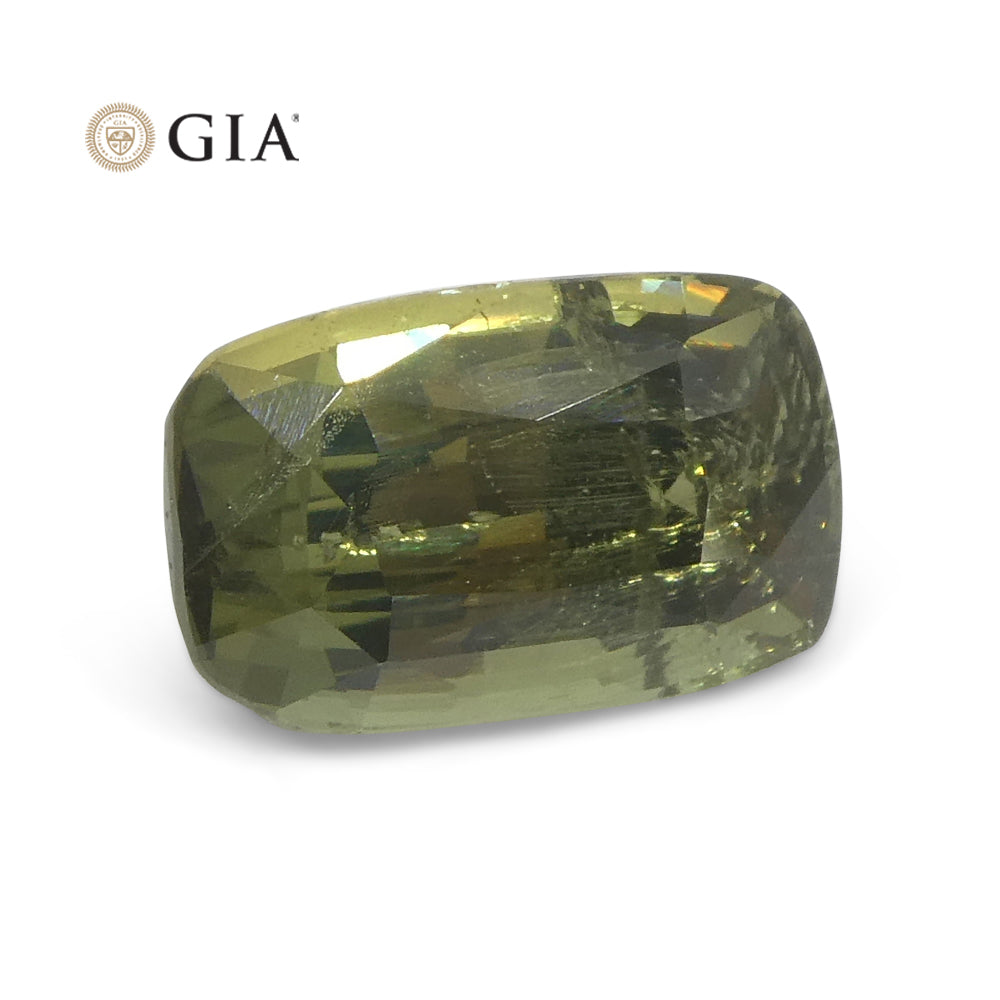 1.6ct Cushion Yellowish Green to Gray-Purple Alexandrite GIA Certified Unheated - Skyjems Wholesale Gemstones