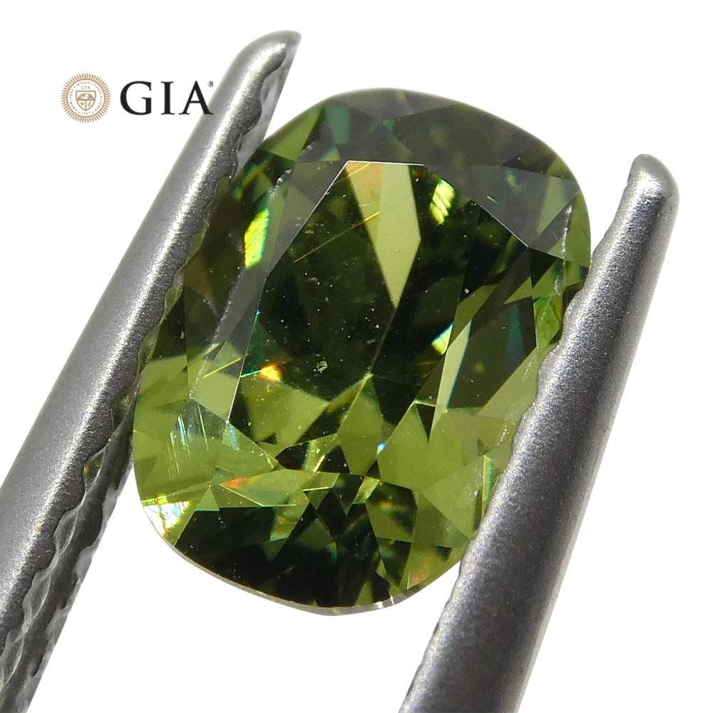 1.08ct Cushion Demantoid Garnet GIA Certified - Skyjems Wholesale Gemstones