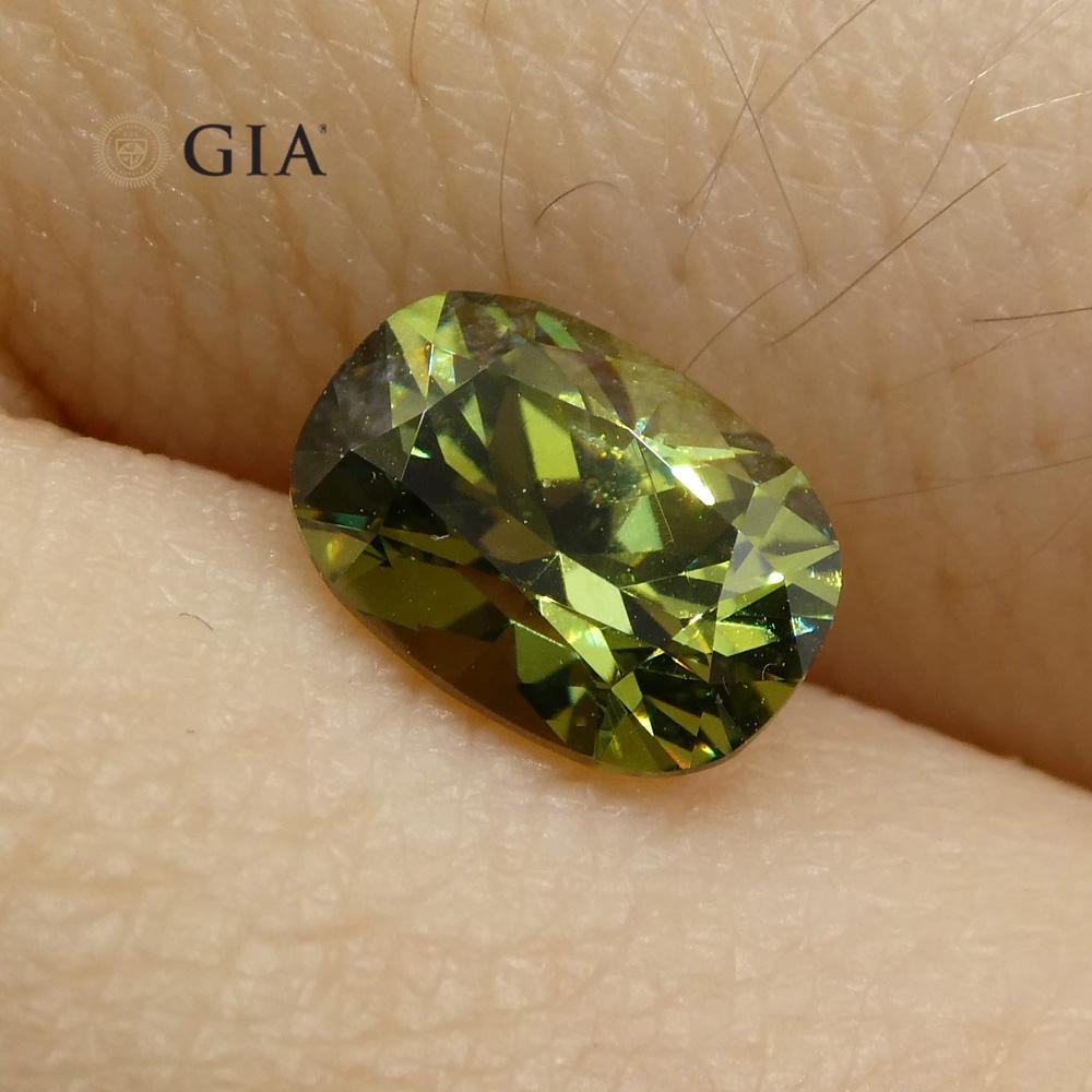 1.08ct Cushion Demantoid Garnet GIA Certified - Skyjems Wholesale Gemstones