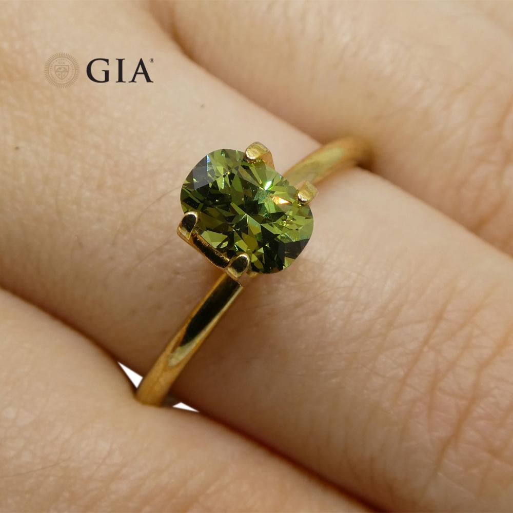 1.08ct Cushion Demantoid Garnet GIA Certified - Skyjems Wholesale Gemstones