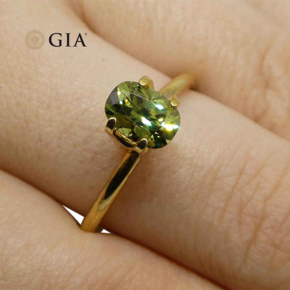 1.08ct Cushion Demantoid Garnet GIA Certified - Skyjems Wholesale Gemstones