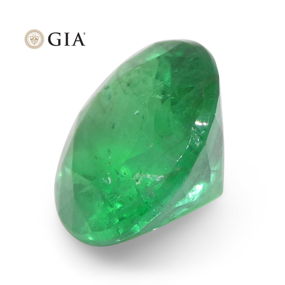 2.32ct Round Vivid Green Emerald GIA Certified Brazil - Skyjems Wholesale Gemstones