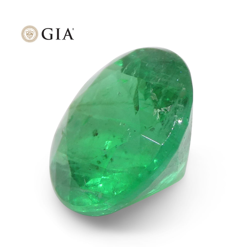 2.32ct Round Vivid Green Emerald GIA Certified Brazil - Skyjems Wholesale Gemstones