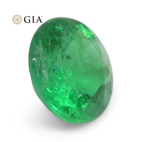 2.32ct Round Vivid Green Emerald GIA Certified Brazil