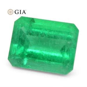 9.11ct Emerald Cut/Octagonal Vivid Green Emerald GIA Certified Colombia - Skyjems Wholesale Gemstones