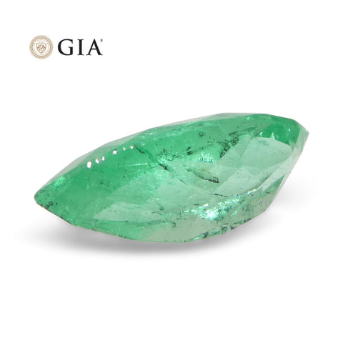 1.4ct Marquise Green Emerald GIA Certified Colombia