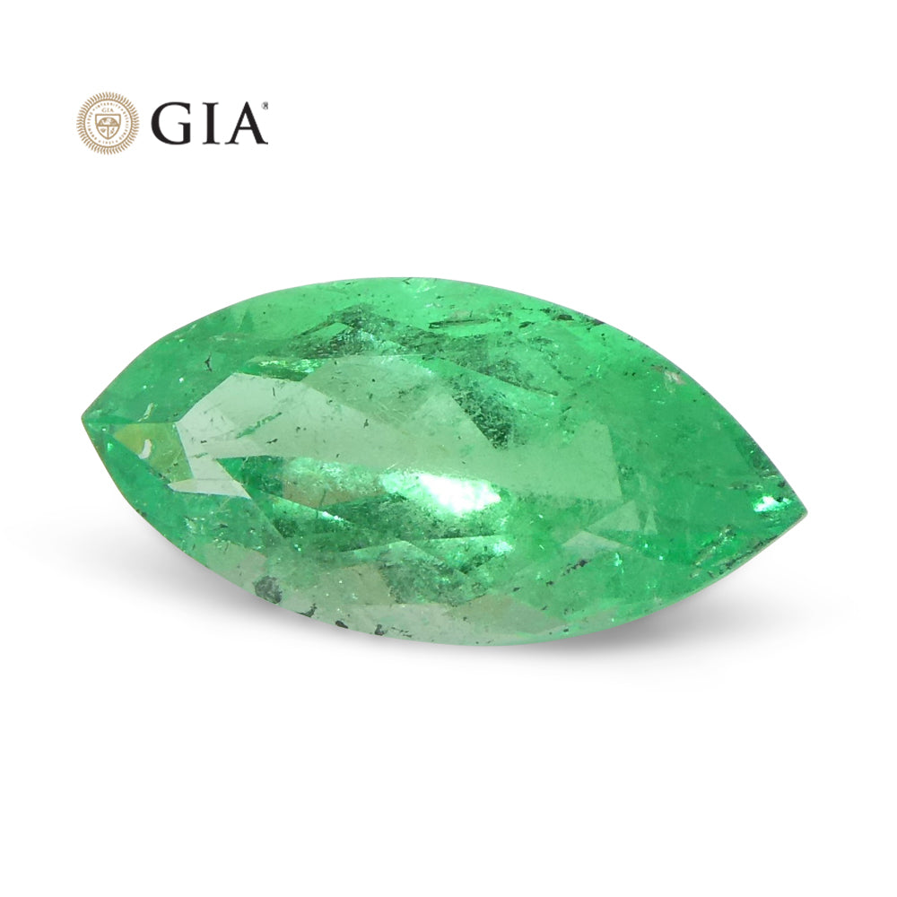 1.4ct Marquise Green Emerald GIA Certified Colombia - Skyjems Wholesale Gemstones