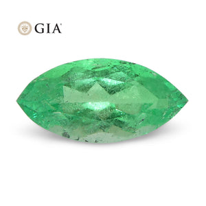1.4ct Marquise Green Emerald GIA Certified Colombia - Skyjems Wholesale Gemstones
