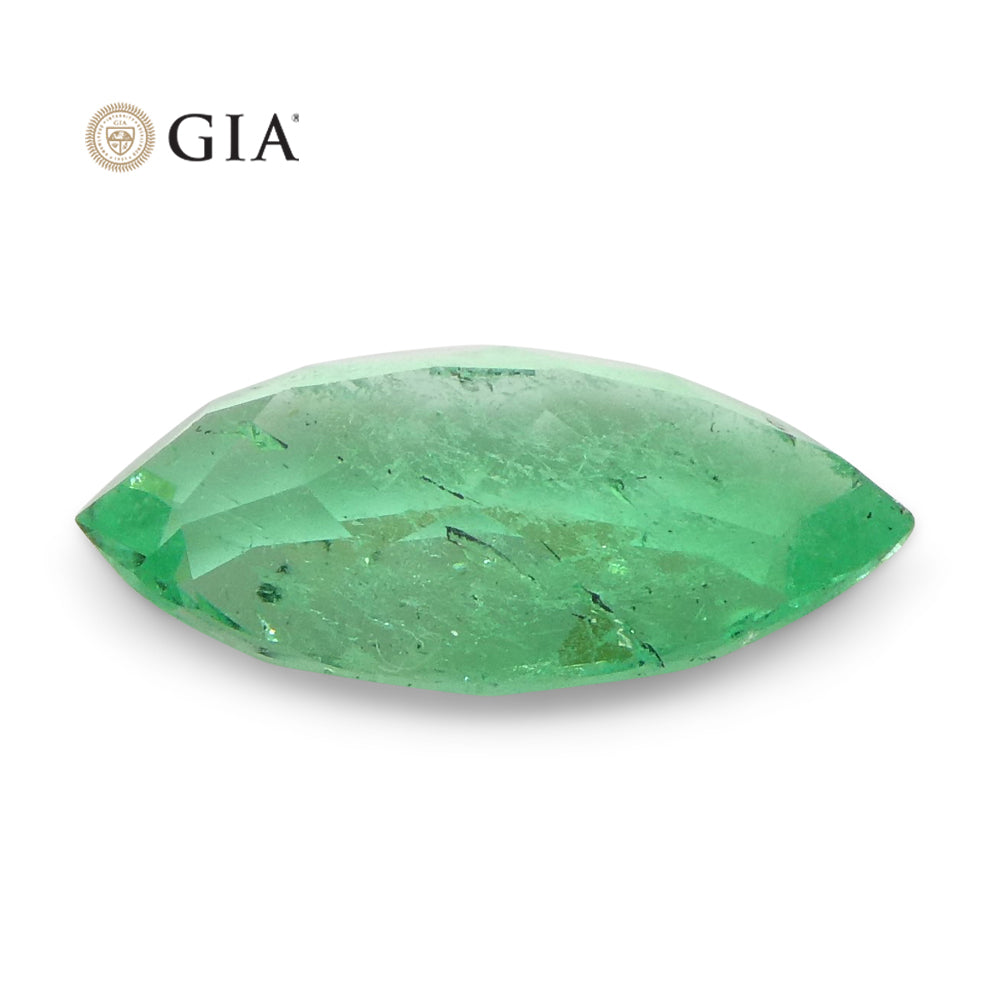 1.4ct Marquise Green Emerald GIA Certified Colombia - Skyjems Wholesale Gemstones