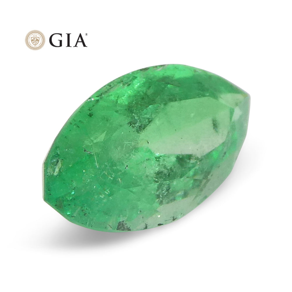 1.4ct Marquise Green Emerald GIA Certified Colombia - Skyjems Wholesale Gemstones