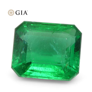 2.31ct Octagonal/Emerald Cut Green Emerald GIA Certified Zambia - Skyjems Wholesale Gemstones