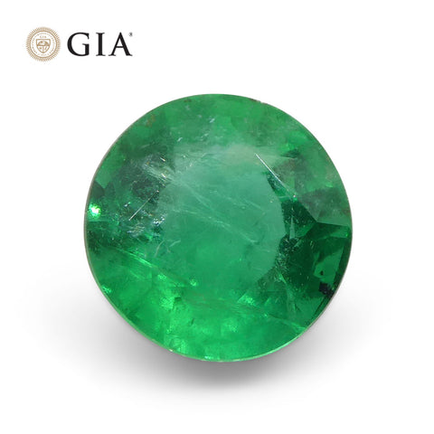 1.91ct Round Green Emerald GIA Certified Brazil