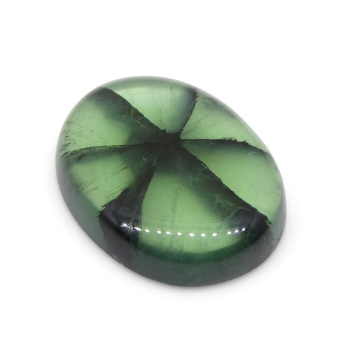 3.21ct Oval Green And Black Trapiche Emerald GIA Certified Colombia