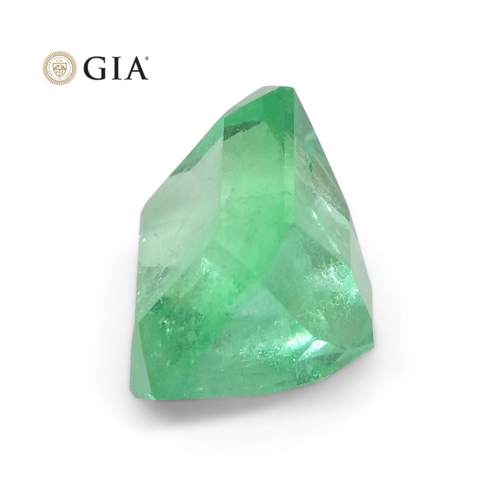 1.55ct Octagonal/Emerald Cut Green Emerald GIA Certified Colombia - Skyjems Wholesale Gemstones