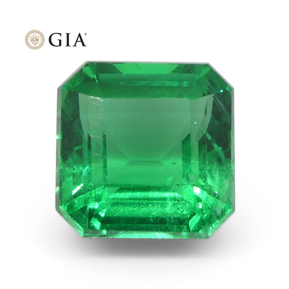 2.08ct Square/Octagonal Green Emerald GIA Certified Zambia - Skyjems Wholesale Gemstones