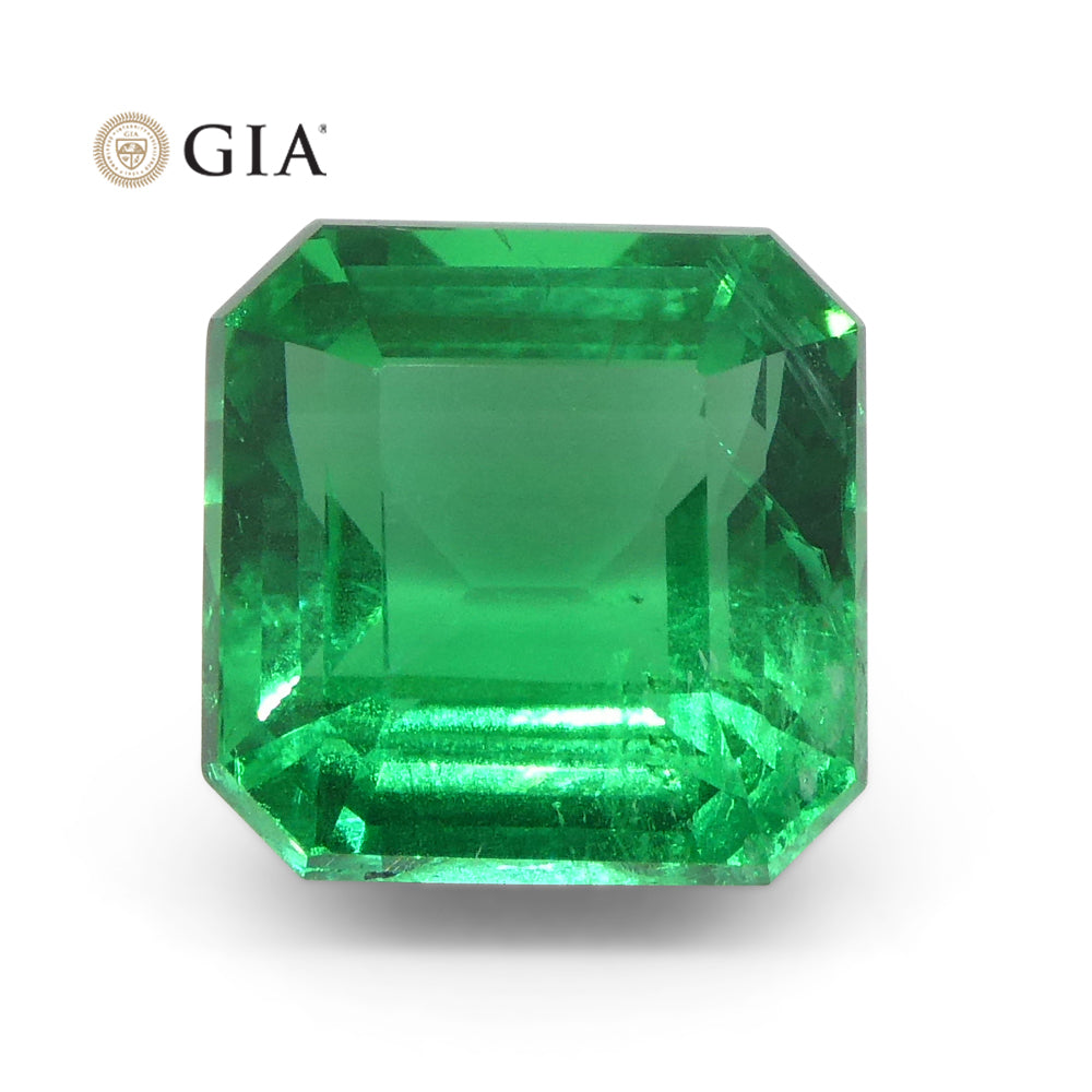 2.08ct Square/Octagonal Green Emerald GIA Certified Zambia - Skyjems Wholesale Gemstones