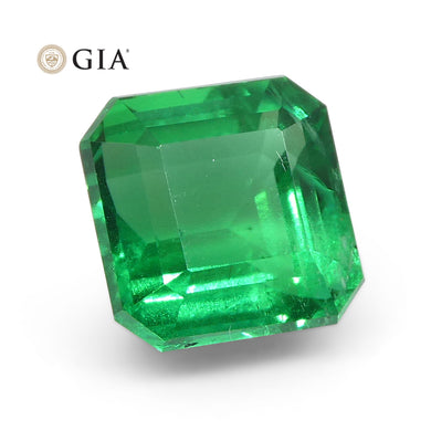 2.08ct Square/Octagonal Green Emerald GIA Certified Zambia - Skyjems Wholesale Gemstones