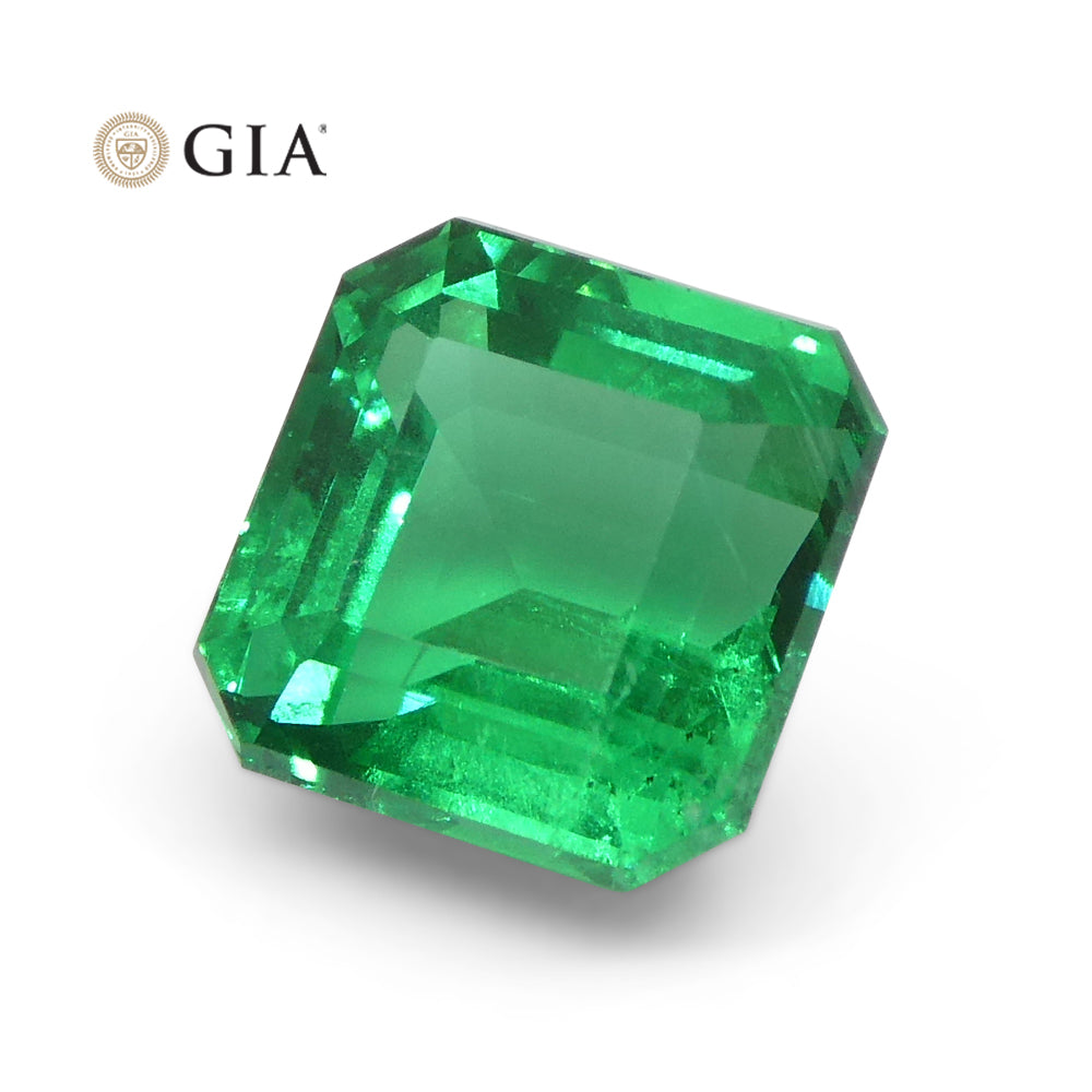 2.08ct Square/Octagonal Green Emerald GIA Certified Zambia - Skyjems Wholesale Gemstones