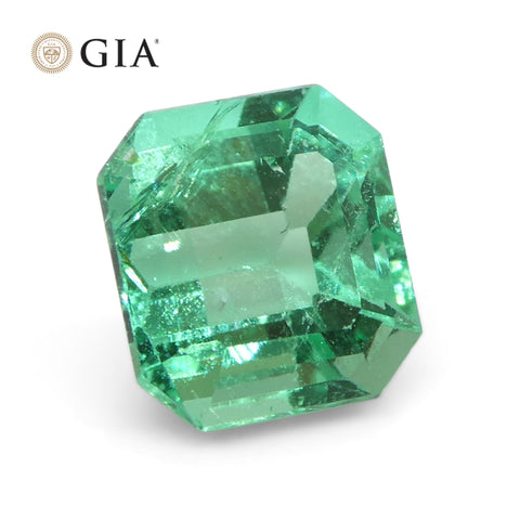1.73ct Octagonal/Emerald Green Emerald GIA Certified Colombia