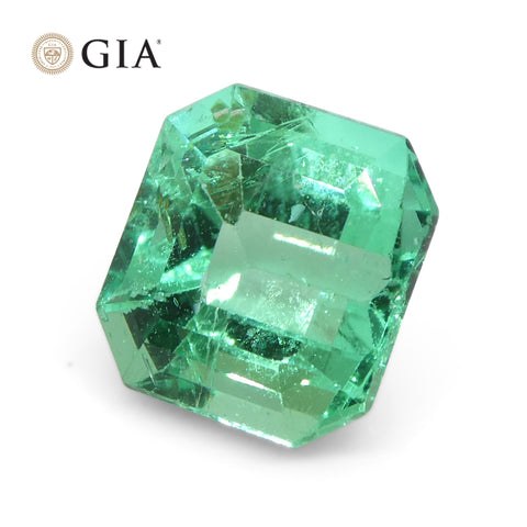 1.73ct Octagonal/Emerald Green Emerald GIA Certified Colombia