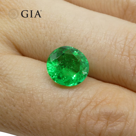 2.89ct Oval Vivid Green Emerald GIA Certified Colombia