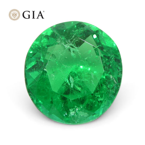 2.89ct Oval Vivid Green Emerald GIA Certified Colombia