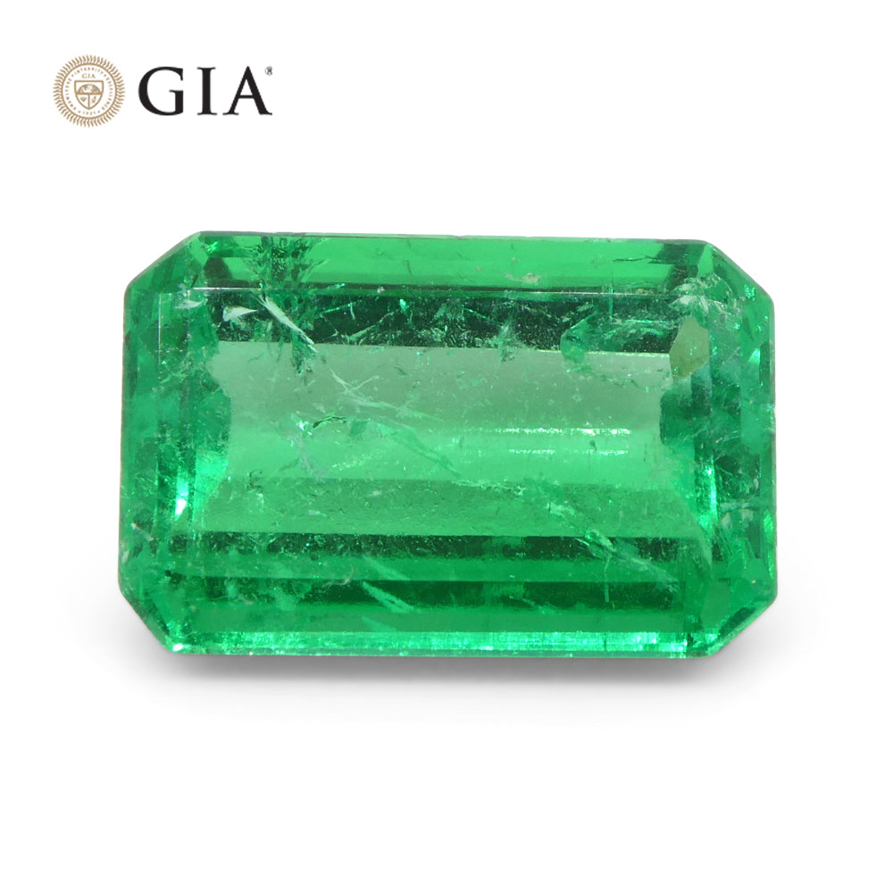 4.39ct Octagonal/Emerald Green Emerald GIA Certified Colombia - Skyjems Wholesale Gemstones